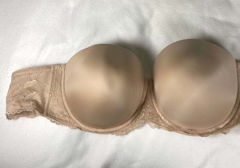 Torrid Curve Lightly Lined Strapless Bra with Lace Trim 46DD